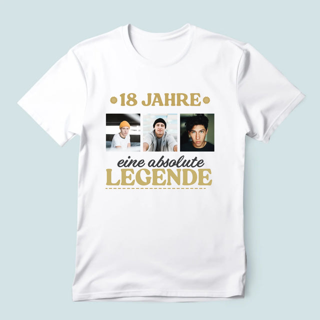 Fotocollage: 18 Jahre Als Legende - T-Shirt Für Herren