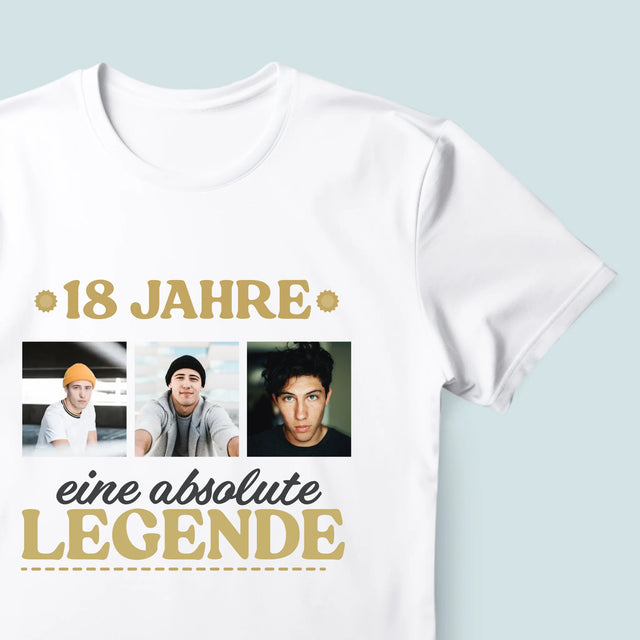 Fotocollage: 18 Jahre Als Legende - T-Shirt Für Herren