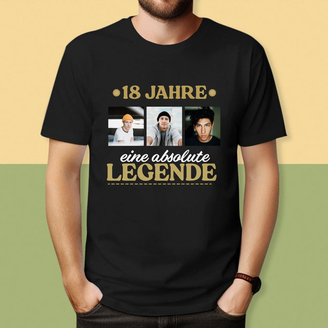 Fotocollage: 18 Jahre Als Legende - T-Shirt Für Herren