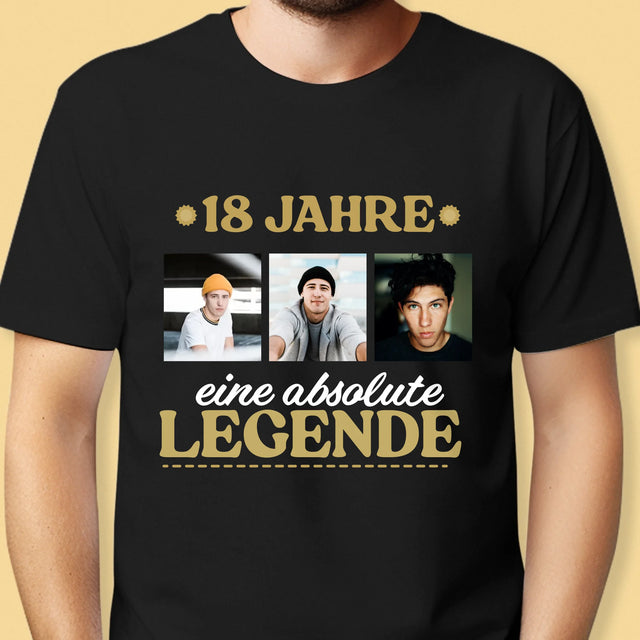 Fotocollage: 18 Jahre Als Legende - T-Shirt Für Herren