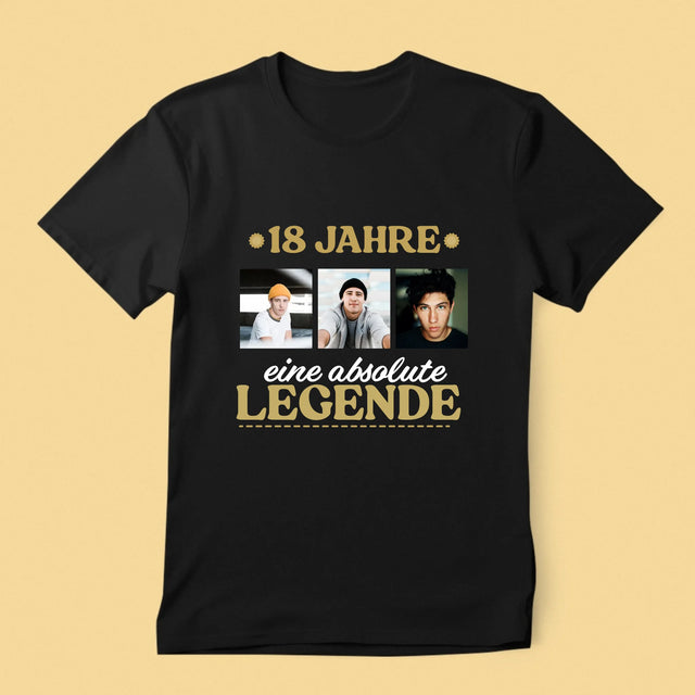 Fotocollage: 18 Jahre Als Legende - T-Shirt Für Herren