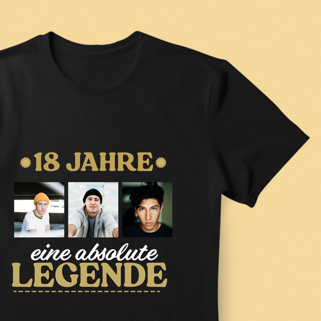 Fotocollage: 18 Jahre Als Legende - T-Shirt Für Herren