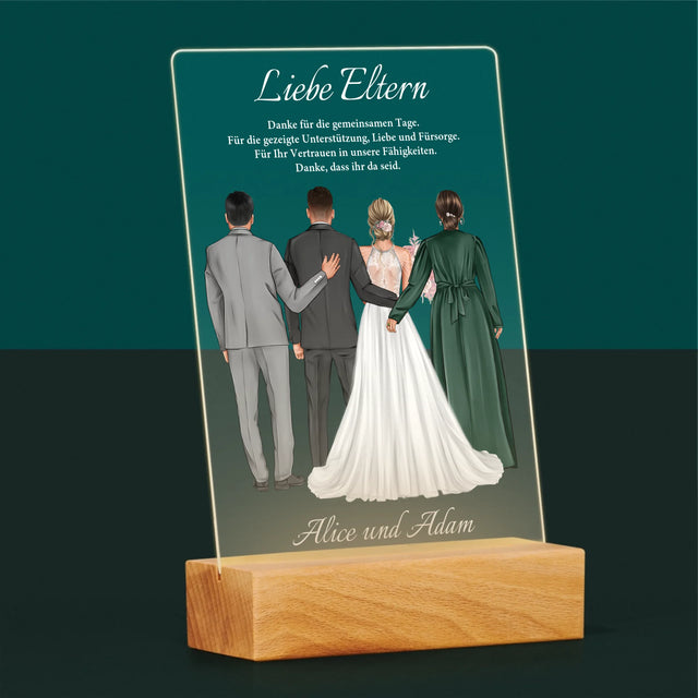 Avatar Creator: Liebe Eltern, Danke - Druck Auf Acrylglas