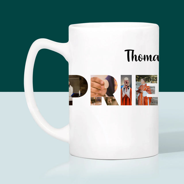 Buchstaben-Collage: Priester Aus Berufung - Tasse