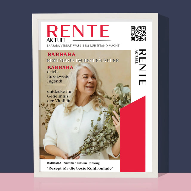 Magazin-Cover: Rente Aktuell - Druck Mit Rahmen 30X40