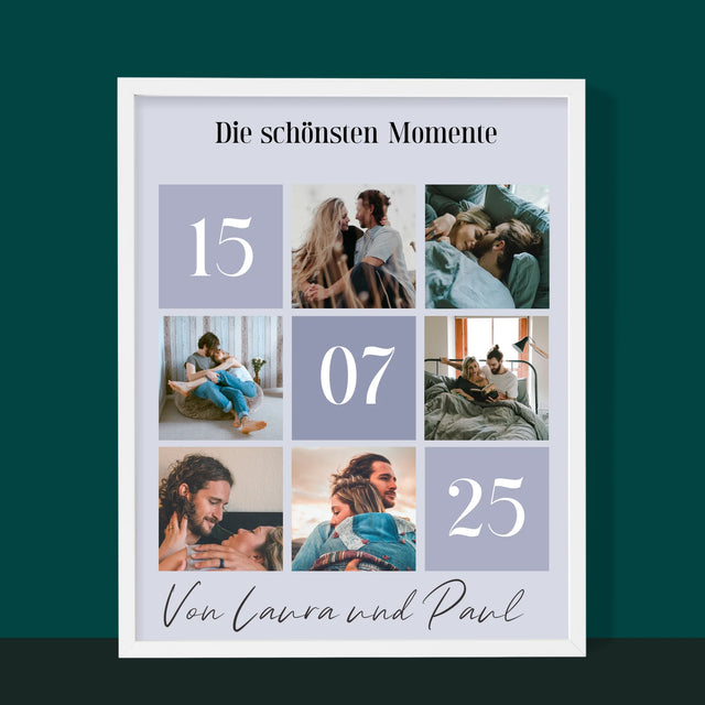 Fotocollage: Die Schönsten Momente - Druck Mit Rahmen 30X40