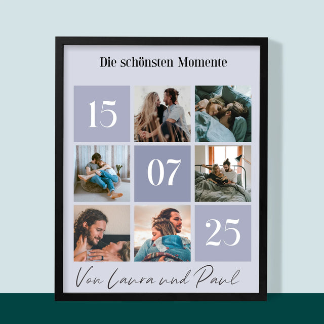 Fotocollage: Die Schönsten Momente - Druck Mit Rahmen 30X40