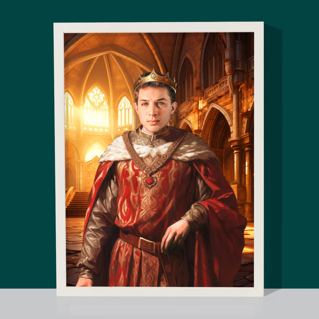 Königsporträt: König - Druck Mit Rahmen 30X40