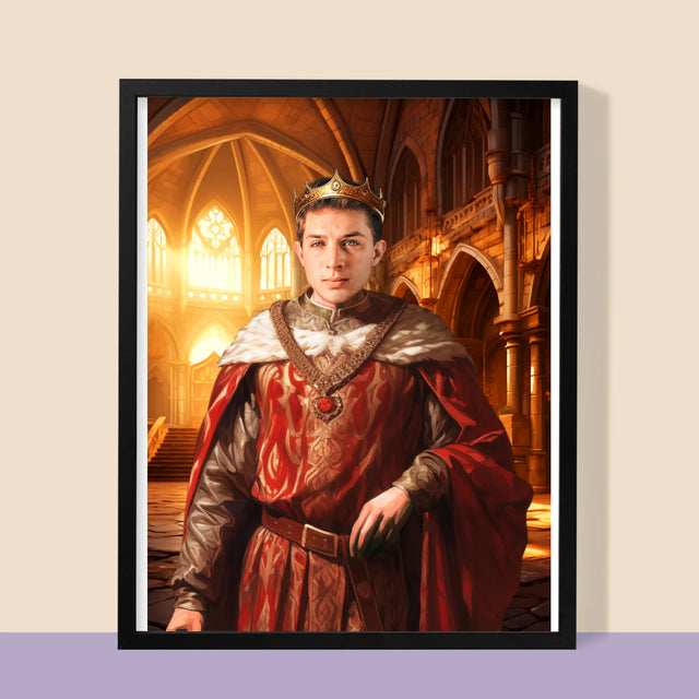 Königsporträt: König - Druck Mit Rahmen 30X40