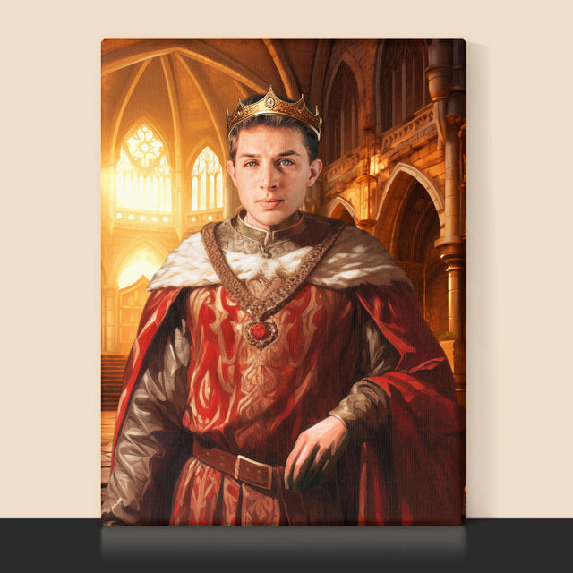 Königsporträt: König - Druck Mit Rahmen 30X40