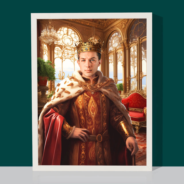 Königsporträt: Herrscher - Druck Mit Rahmen 30X40