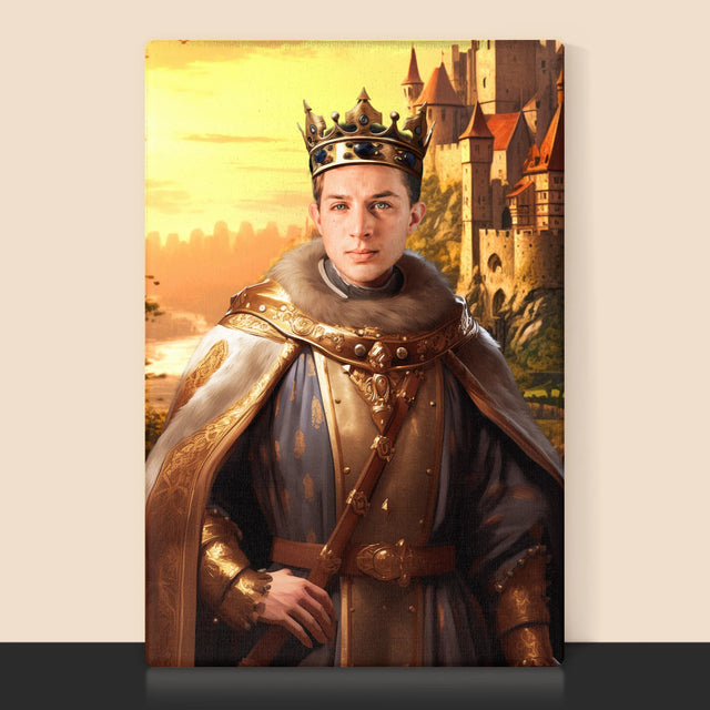 Königsporträt: König In Den Gärten - Druck Mit Rahmen 30X40