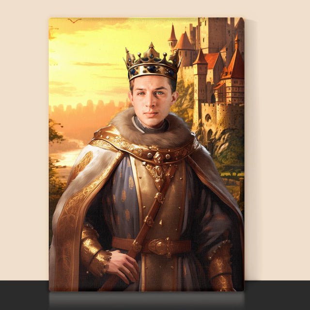 Königsporträt: König In Den Gärten - Druck Mit Rahmen 30X40