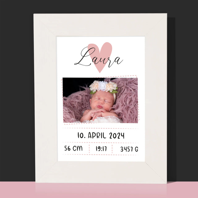 Geburtsdatum: Geburtsdatum Mädchen - Bilderrahmen