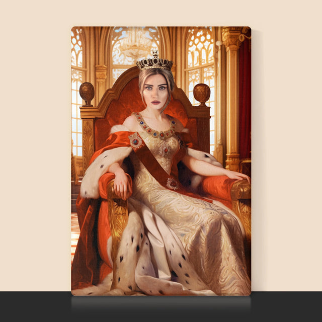 Königsporträt: Krönung Der Königin - Druck Mit Rahmen 30X40