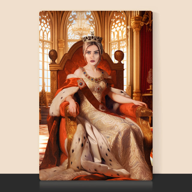 Königsporträt: Krönung Der Königin - Druck Mit Rahmen 30X40