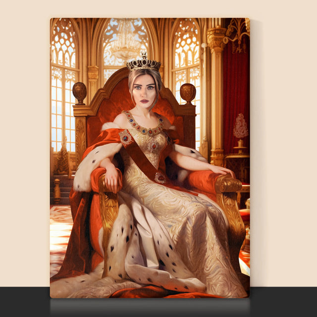 Königsporträt: Krönung Der Königin - Druck Mit Rahmen 30X40
