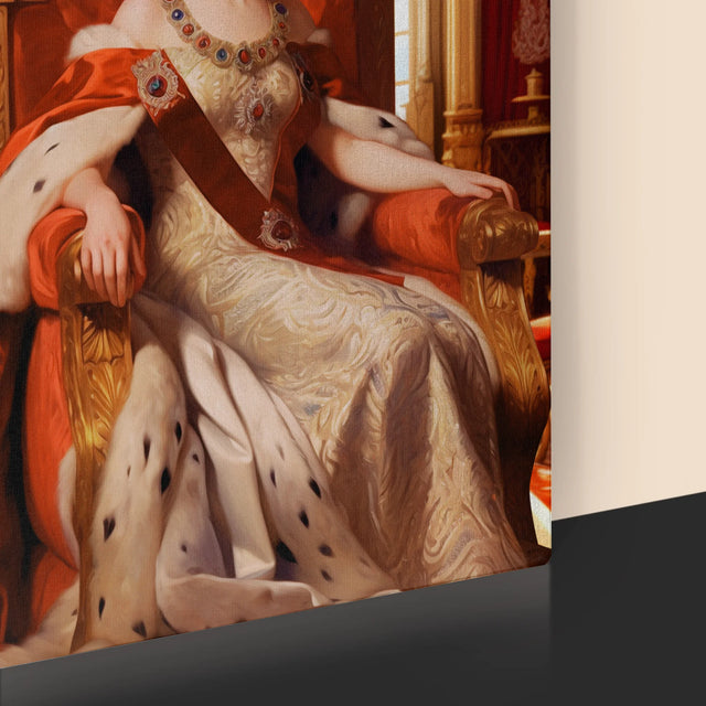 Königsporträt: Krönung Der Königin - Druck Mit Rahmen 30X40