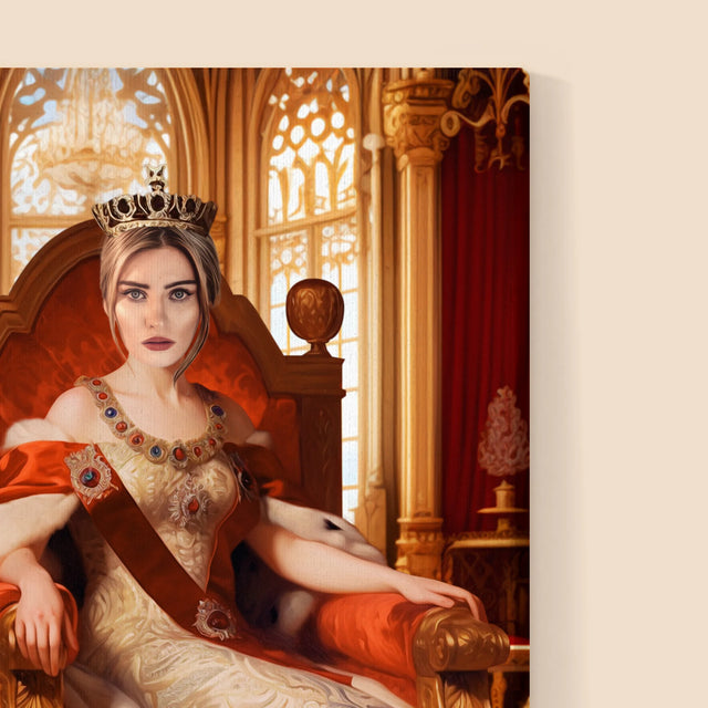 Königsporträt: Krönung Der Königin - Druck Mit Rahmen 30X40