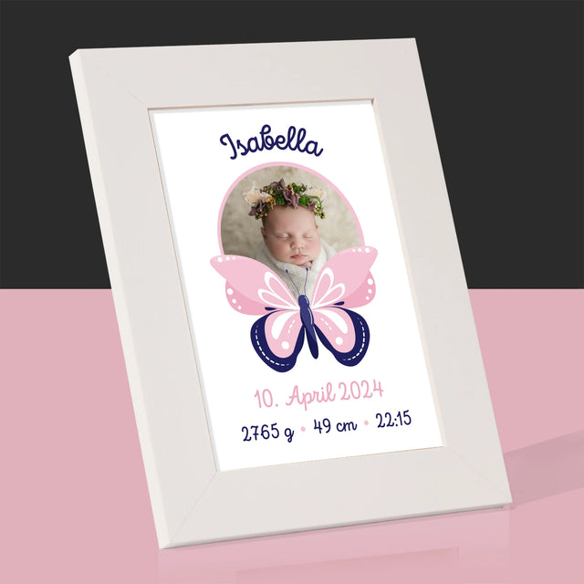 Geburtsdatum: Geburtsdatum Schmetterling - Bilderrahmen