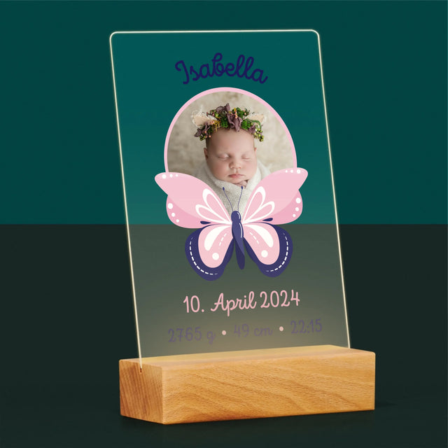 Geburtsdatum: Geburtsdatum Schmetterling - Druck Auf Acrylglas