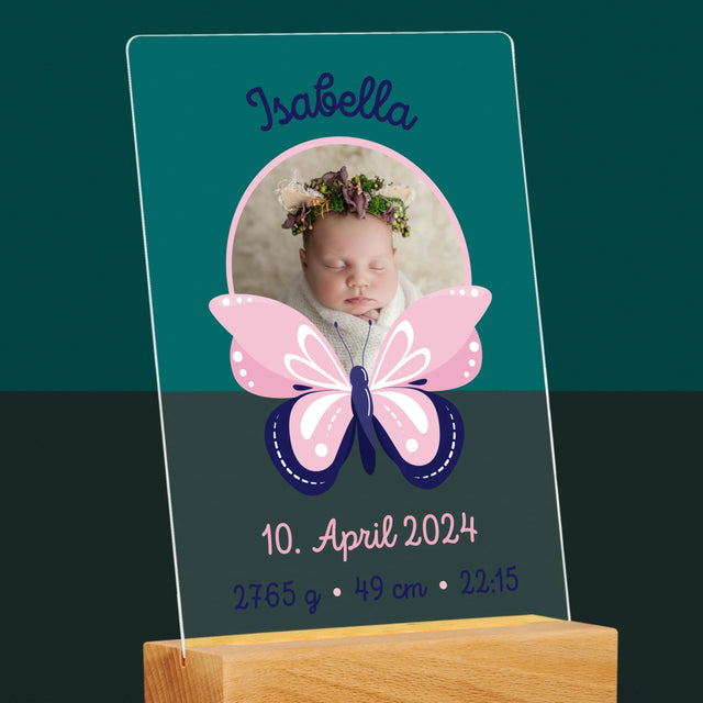 Geburtsdatum: Geburtsdatum Schmetterling - Druck Auf Acrylglas