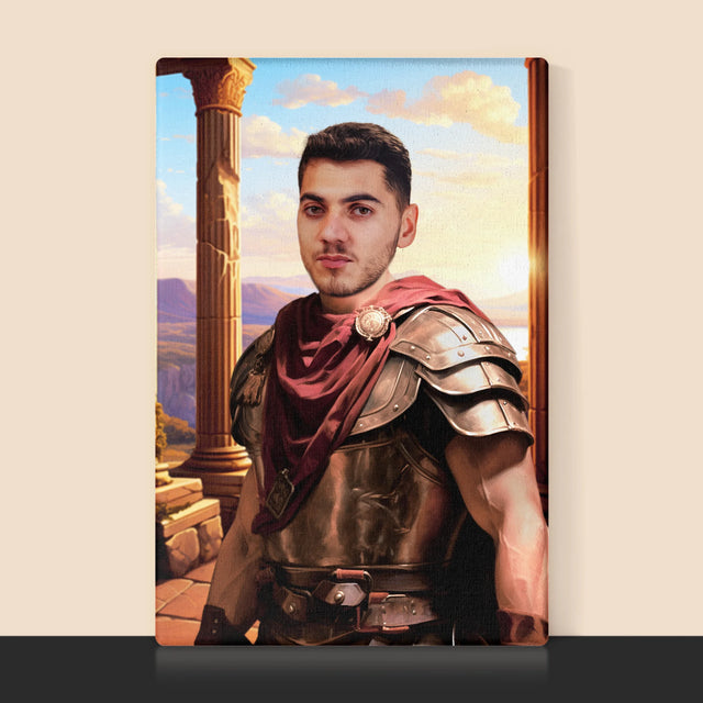 Königsporträt: Kämpfer - Druck Mit Rahmen 30X40