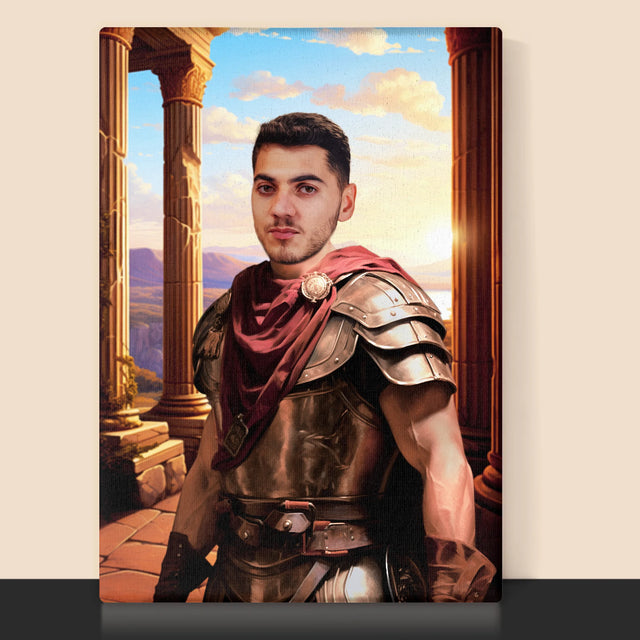 Königsporträt: Kämpfer - Druck Mit Rahmen 30X40