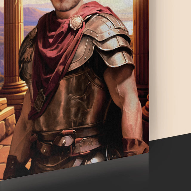 Königsporträt: Kämpfer - Druck Mit Rahmen 30X40