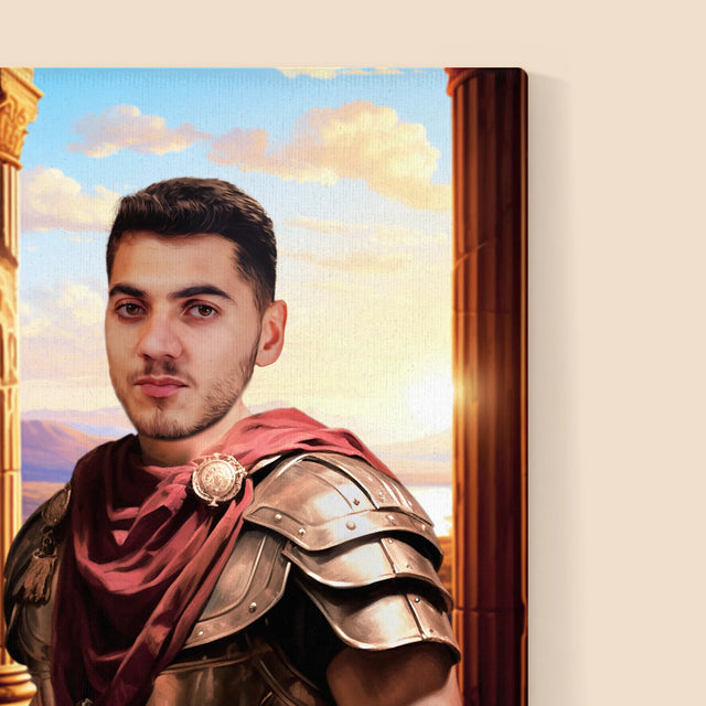 Königsporträt: Kämpfer - Druck Mit Rahmen 30X40