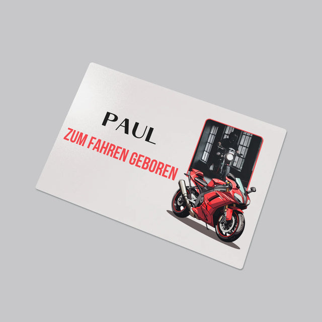 Foto Und Unterschrift: Zum Fahren Geboren - Schreibtischunterlage
