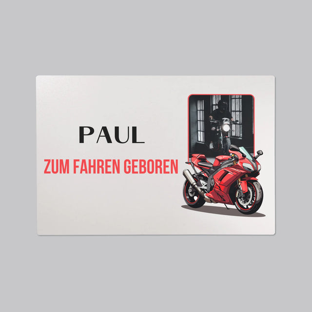 Foto Und Unterschrift: Zum Fahren Geboren - Schreibtischunterlage
