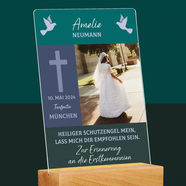 Foto Und Unterschrift: Schutzengel Kommunion - Druck Auf Acrylglas