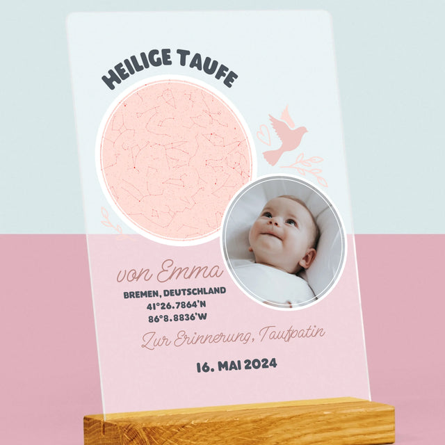 Sternkarte: Taufe - Druck Auf Acrylglas