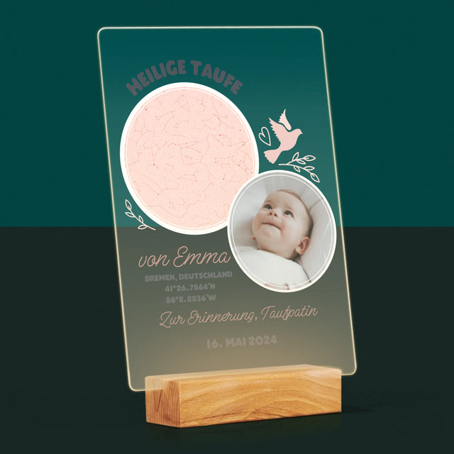 Sternkarte: Taufe - Druck Auf Acrylglas