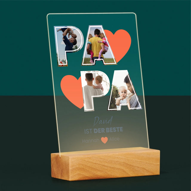 Fotocollage: Papa Ist Der Beste - Druck Auf Acrylglas