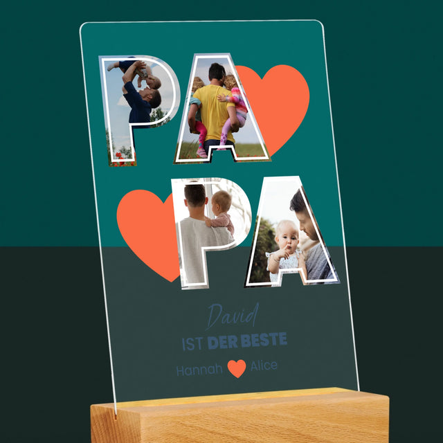 Fotocollage: Papa Ist Der Beste - Druck Auf Acrylglas