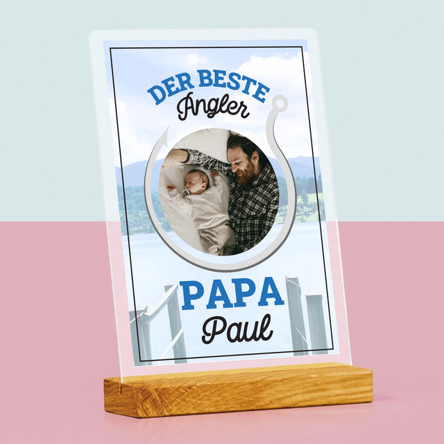 Foto Und Unterschrift: Bester Angel-Vater - Druck Auf Acrylglas