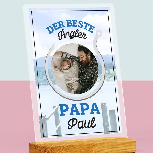 Foto Und Unterschrift: Bester Angel-Vater - Druck Auf Acrylglas