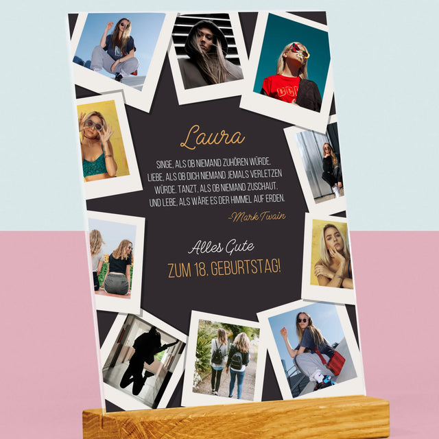 Fotocollage: Geburtstagswünsche - Druck Auf Acrylglas