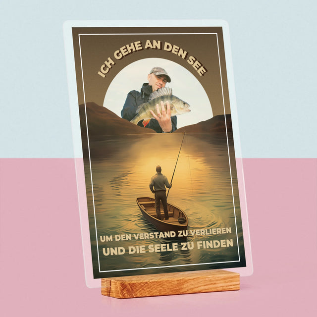 Foto Und Unterschrift: Ich Gehe An Den See - Druck Auf Acrylglas