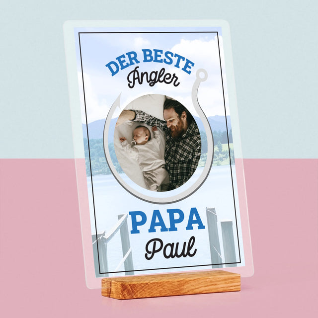 Foto Und Unterschrift: Bester Angel-Vater - Druck Auf Acrylglas