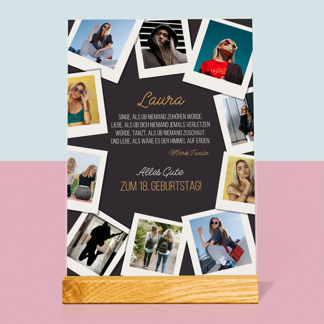 Fotocollage: Geburtstagswünsche - Druck Auf Acrylglas