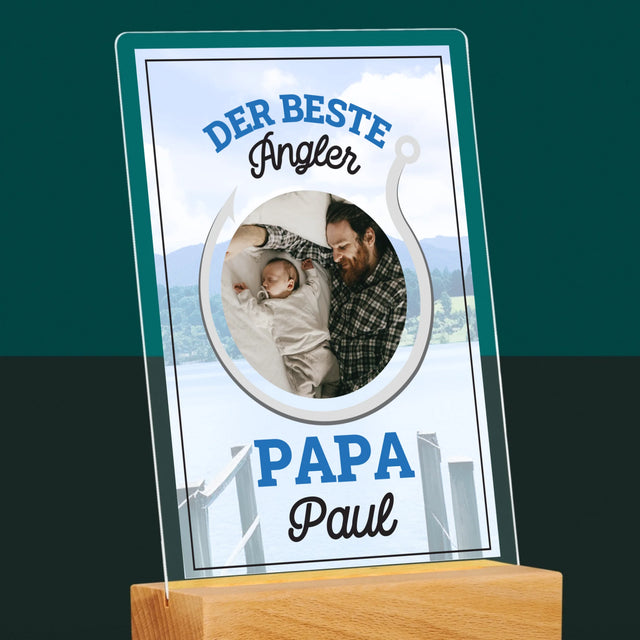 Foto Und Unterschrift: Bester Angel-Vater - Druck Auf Acrylglas