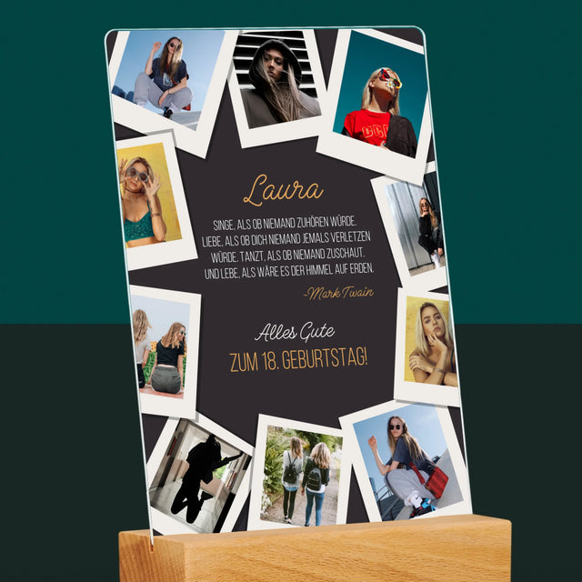 Fotocollage: Geburtstagswünsche - Druck Auf Acrylglas