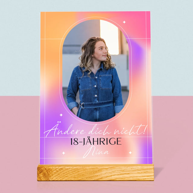 Foto Und Unterschrift: Ändere Dich Nicht - Druck Auf Acrylglas