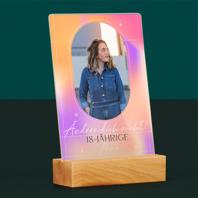 Foto Und Unterschrift: Ändere Dich Nicht - Druck Auf Acrylglas