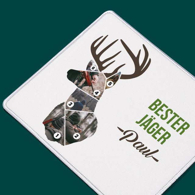 Form-Collage: Bester Jäger - Mauspad