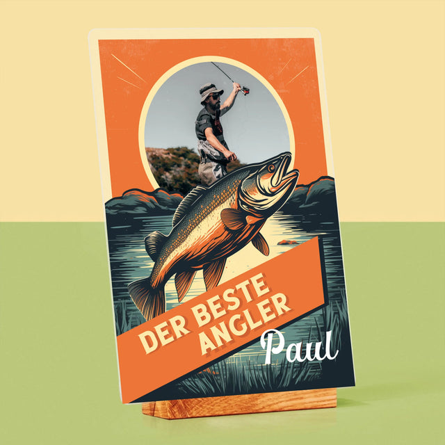 Foto Und Unterschrift: Der Beste Angler - Druck Auf Acrylglas