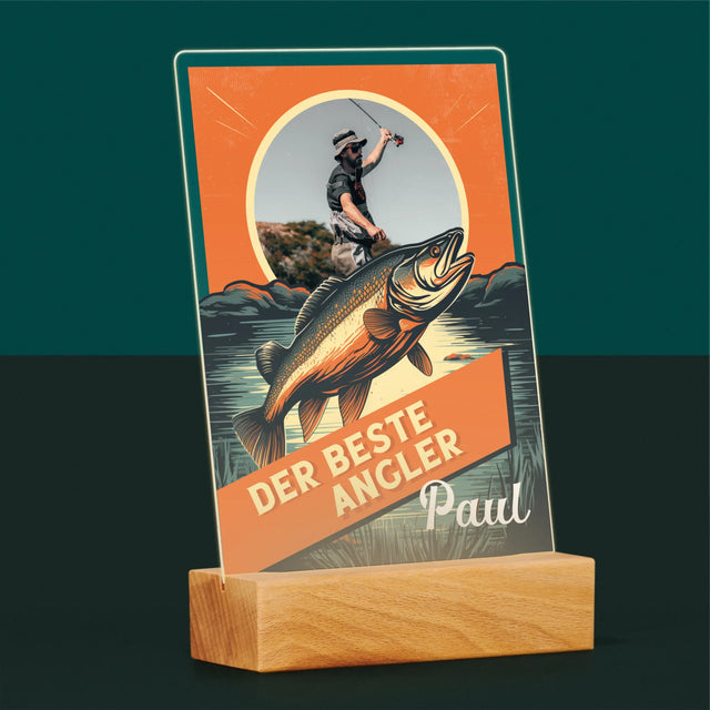 Foto Und Unterschrift: Der Beste Angler - Druck Auf Acrylglas